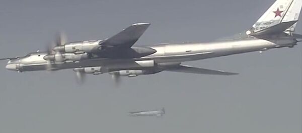 A Russian Tupolev 160 long-range bomber launches a massive air strike on the Islamic State infrastructure in Syria A Russian Tupolev 160 long-range bomber launches a massive air strike on the Islamic State infrastructure in Syria - Sputnik International