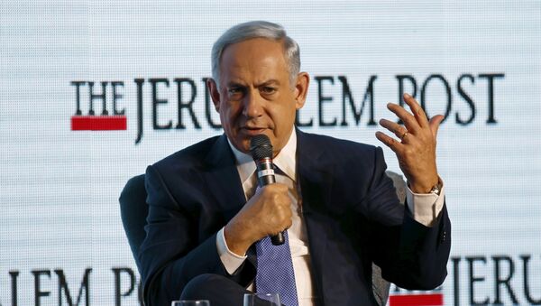 Israeli Prime Minister Benjamin Netanyahu gestures as he speaks during the Jerusalem Post Diplomatic Conference in Jerusalem November 18, 2015. - Sputnik International