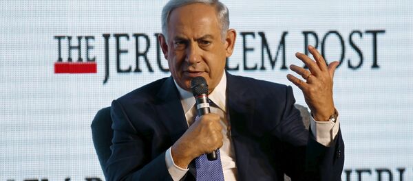Israeli Prime Minister Benjamin Netanyahu gestures as he speaks during the Jerusalem Post Diplomatic Conference in Jerusalem November 18, 2015. - Sputnik International