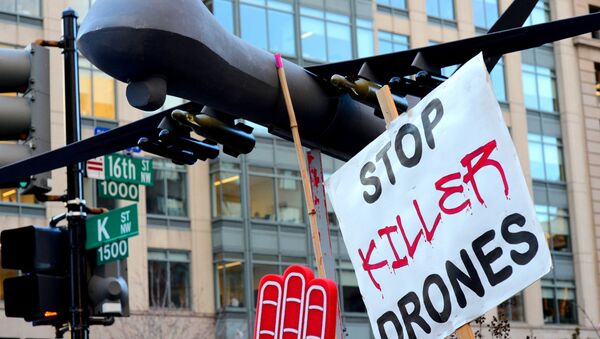 A protest against drone strikes  - Sputnik International