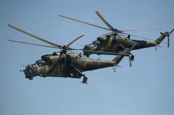Russian Mi-24 helicopters Russian Mi-24 helicopters - Sputnik International