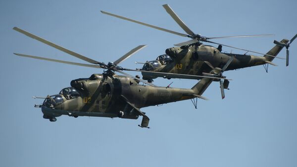 Russian Mi-24 helicopters - Sputnik International