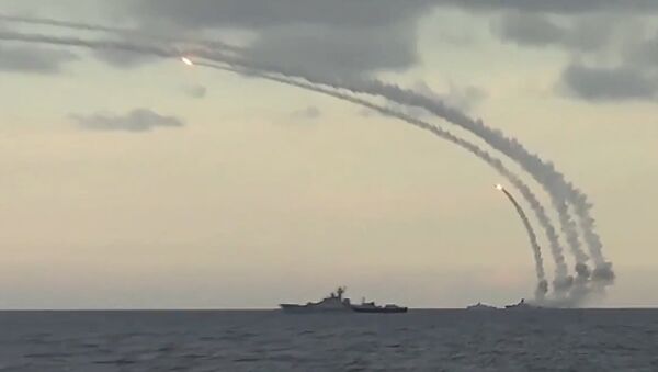 Syria struck 18th cruise missiles Caliber-NK to the terrorists From Caspian Sea - Sputnik International