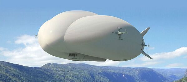 An artist's rendering of Lockheed Martin's new LMH1 hybrid airship An artist's rendering of Lockheed Martin's new LMH1 hybrid airship - Sputnik International