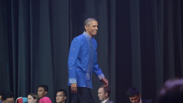 US President Barack Obama arrives to attend the 27th Association of Southeast Asian Nations ( ASEAN ) Summit Gala dinner at the Kuala Lumpur Convention Centre (KLCC) on November 21, 2015. - Sputnik International