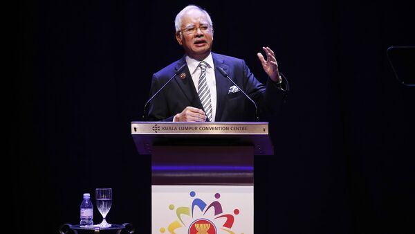 Malaysian Prime Minister Najib Razak speaks at the opening ceremony of the Association of Southeast Asian Nations (ASEAN) summit in Kuala Lumpur, Malaysia - Sputnik International