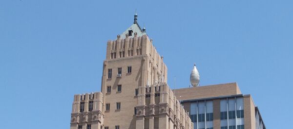 The Bassett Tower (left, designed by Trost & Trost) and El Paso Natural Gas Company Building (right); El Paso, Texas The Bassett Tower (left, designed by Trost & Trost) and El Paso Natural Gas Company Building (right); El Paso, Texas - Sputnik International