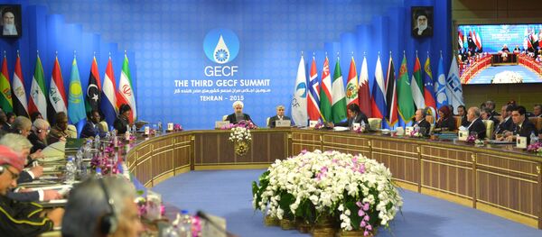 November 23, 2015. Russian President Vladimir Putin, third right, foreground, attends the summit of the heads of state and government of the Gas Exporting Countries Forum in Tehran. November 23, 2015. Russian President Vladimir Putin, third right, foreground, attends the summit of the heads of state and government of the Gas Exporting Countries Forum in Tehran. - Sputnik International
