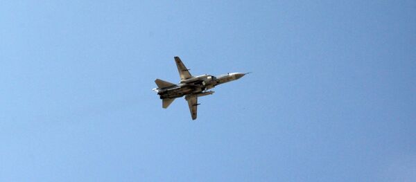 Russian Sukhoi Su-24 jet takes off from Hmeymim Air Base in the Latakia province, Syria. - Sputnik International