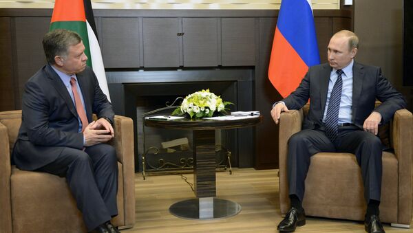 Russia's President Vladimir Putin during a meeting with the King of Jordan Abdullah II in Sochi - Sputnik International