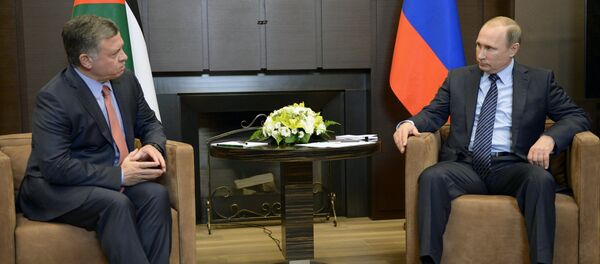 Russia's President Vladimir Putin during a meeting with the King of Jordan Abdullah II in Sochi - Sputnik International