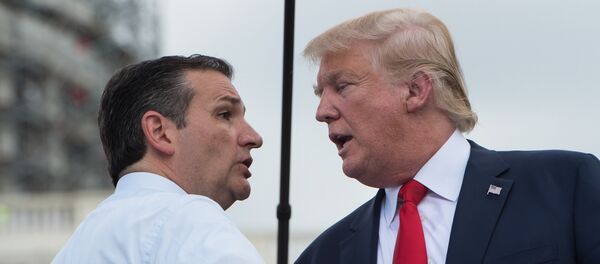 US Republican presidential candidate Donald Trump (R) and Republican candidate Ted Cruz US Republican presidential candidate Donald Trump (R) and Republican candidate Ted Cruz - Sputnik International