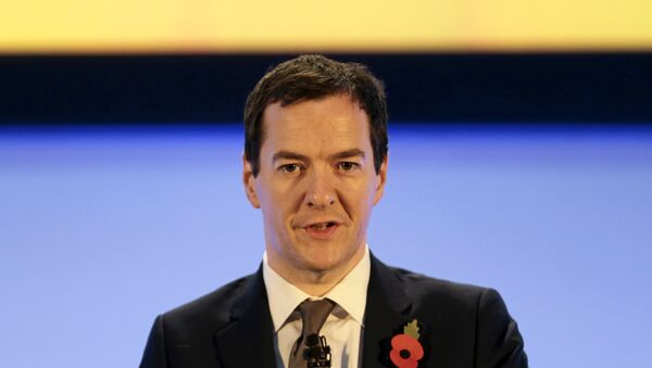 Britain's Chancellor George Osborne speaks at the Bank of England's Open Forum 2015 conference in London, Britain in this file photograph dated November 11, 2015 - Sputnik International