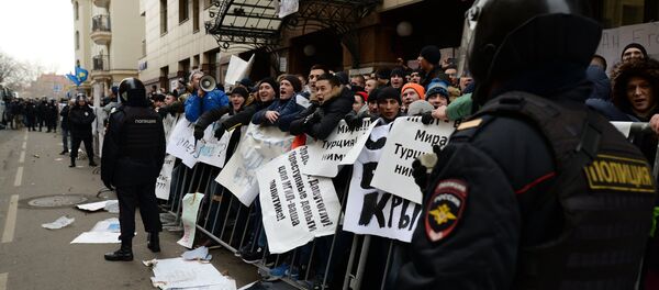 Muscovites protest against Turkish Air Forces' actions - Sputnik International