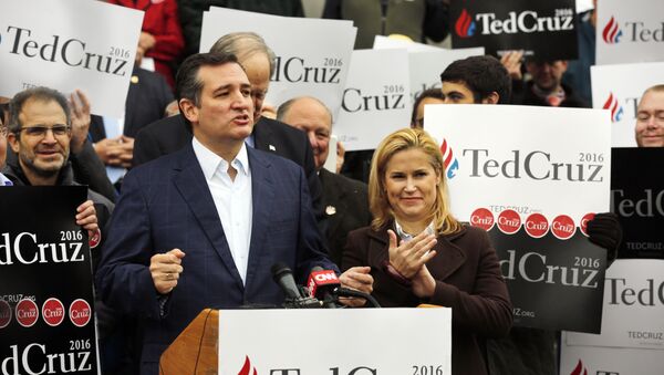 Republican presidential candidate Sen. Ted Cruz, R-Texas, with his wife Heidi. - Sputnik International
