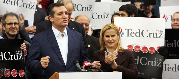 Republican presidential candidate Sen. Ted Cruz, R-Texas, with his wife Heidi. Republican presidential candidate Sen. Ted Cruz, R-Texas, with his wife Heidi. - Sputnik International