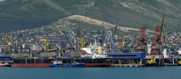 View at the cargo port of Novorossiysk. View at the cargo port of Novorossiysk. - Sputnik International