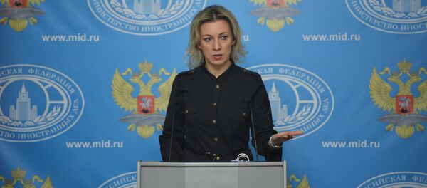 Russian Foreign Office spokesperson Maria Zakharova seen at a briefing on current political affairs. Russian Foreign Office spokesperson Maria Zakharova seen at a briefing on current political affairs. - Sputnik International