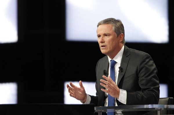 Gaullist politician Nicolas Dupont-Aignan takes part in a TV interview (File) - Sputnik International