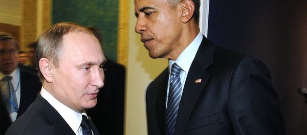 Presidents Vladimir Putin (left) of Russia and Barack Obama (center) of the United States taking part in the 2015 Paris Climate Conference - United Nations Framework Convention on Climate Change, November 30, 2015 Presidents Vladimir Putin (left) of Russia and Barack Obama (center) of the United States taking part in the 2015 Paris Climate Conference - United Nations Framework Convention on Climate Change, November 30, 2015 - Sputnik International
