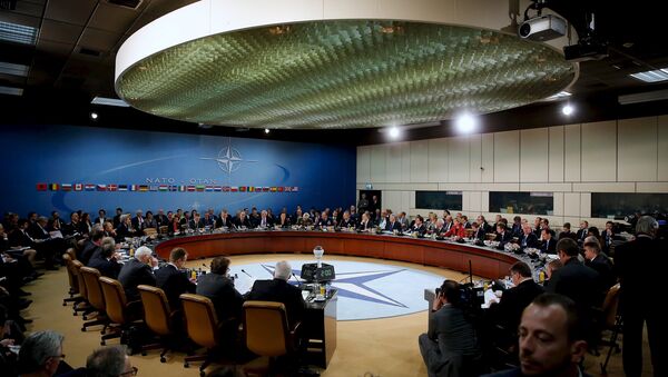 NATO foreign ministers gather for the session to formally admit Montenegro during ministerial meetings at NATO Headquarters in Brussels December 2, 2015 - Sputnik International