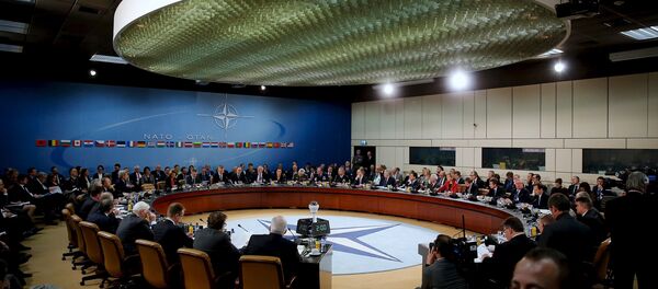 NATO foreign ministers gather for the session to formally admit Montenegro during ministerial meetings at NATO Headquarters in Brussels December 2, 2015 - Sputnik International