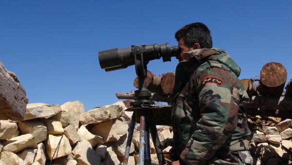 A Syrian army soldier near Latakia - Sputnik International
