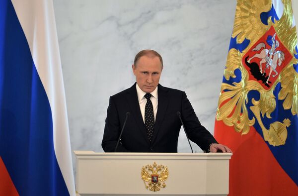 Vladimir Putin delivers annual Presidential Address to Federal Assembly Vladimir Putin delivers annual Presidential Address to Federal Assembly - Sputnik International