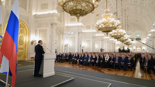 Vladimir Putin delivers annual Presidential Address to Federal Assembly - Sputnik International