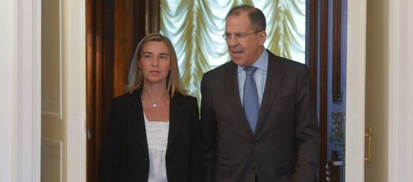 Russian Foreign Minister Sergey Lavrov and his Italian counterpart Federica Mogherini - Sputnik International