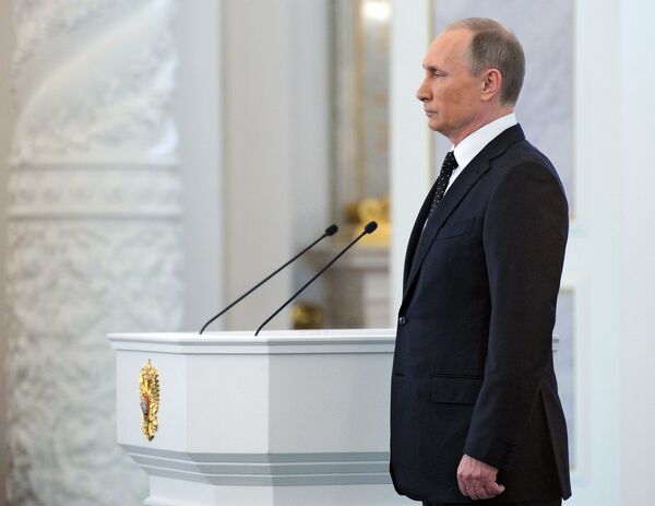 Vladimir Putin delivers annual Presidential Address to Federal Assembly Vladimir Putin delivers annual Presidential Address to Federal Assembly - Sputnik International