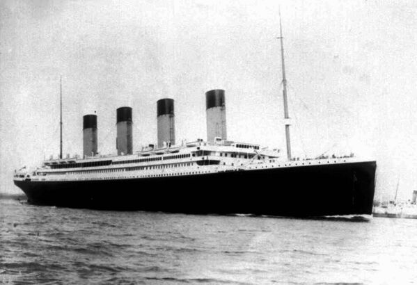 Undated file photo of the doomed liner the S.S. Titanic. Salvage operators hope to raise a large chunk of the British liner, which sunk on it's maiden voyage 84 years ago, when it struck an iceberg in the north Atlantic. More than 1500 people died in the icy waters of the Atlantic when Titanic sank. - Sputnik International