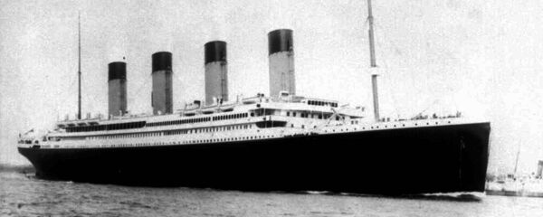 Undated file photo of the doomed liner the S.S. Titanic. Salvage operators hope to raise a large chunk of the British liner, which sunk on it's maiden voyage 84 years ago, when it struck an iceberg in the north Atlantic. More than 1500 people died in the icy waters of the Atlantic when Titanic sank. - Sputnik International