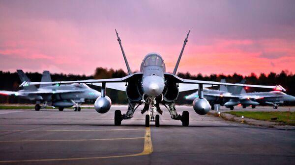 Finnish air force F-18 Hornet aircraft - Sputnik International