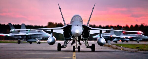 Finnish air force F-18 Hornet aircraft - Sputnik International