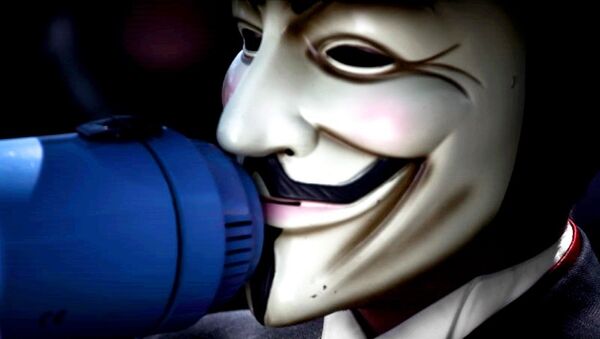 Anonymous mask - Sputnik International
