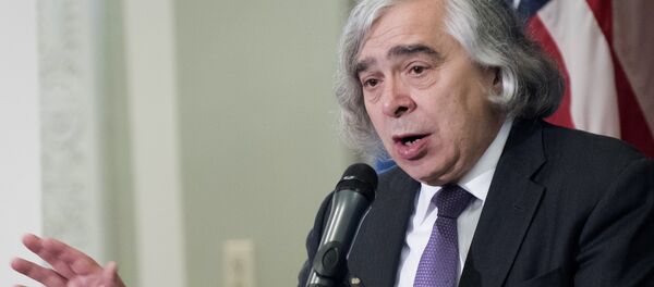 Energy Secretary Ernest Moniz speaks at a signing ceremony for a memorandum of agreement to establish the Manhattan Project National Historic Park, Tuesday, Nov. 10, 2015, at the Interior Department in Washington - Sputnik International