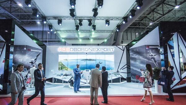 Rosoboronexport stand at the 2015 Dubai Airshow international exhibition - Sputnik International