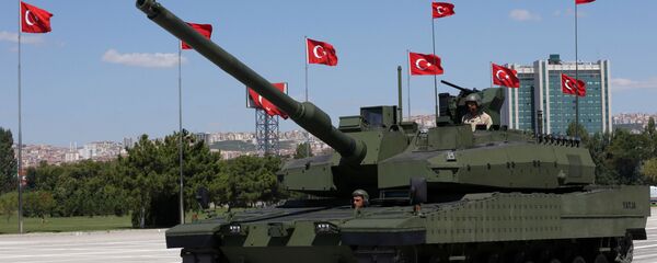 Turkey's first military tank, the Altay, seen during a military parade on Victory Day in Ankara, Turkey, Sunday, Aug. 30, 2015. Turkey's first military tank, the Altay, seen during a military parade on Victory Day in Ankara, Turkey, Sunday, Aug. 30, 2015. - Sputnik International
