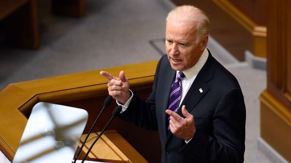 Vice President of the United States Joe Biden speaks at a meeting of Ukraine's Verkhovna Rada in Kiev. - Sputnik International