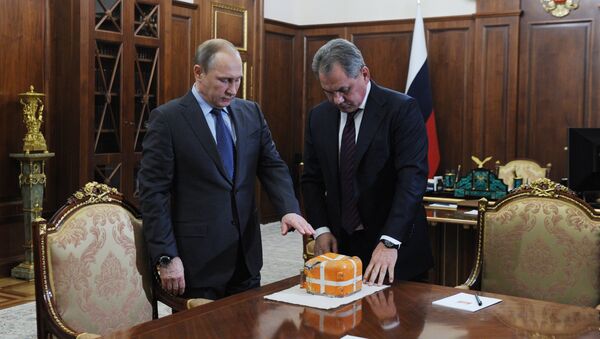 President Vladimir Putin meets with Defense Minister Sergei Shoigu - Sputnik International