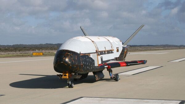 This June 2009 photo made available by the US Air Force via NASA shows the X-37B Orbital Test Vehicle at Vandenberg Air Force Base, California. - Sputnik International