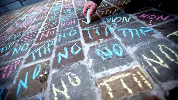 No TTIP writings in chalk - Sputnik International
