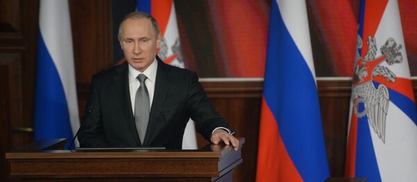 Russian President Vladimir Putin at Russian defense Ministry meeting Russian President Vladimir Putin at Russian defense Ministry meeting - Sputnik International