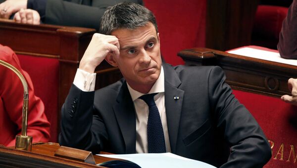 French Prime Minister Manuel Valls reacts during the questions to the government session at the National Assembly in Paris, France, December 9, 2015 - Sputnik International