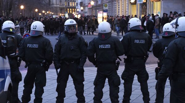 Police forces in Leipzig - Sputnik International