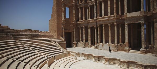 Roman amphitheater at the Sabratha archaeological site in Sabratha Libya Roman amphitheater at the Sabratha archaeological site in Sabratha Libya - Sputnik International