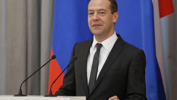 Prime Minister Dmitry Medvedev speaks at government science-technology award ceremony - Sputnik International