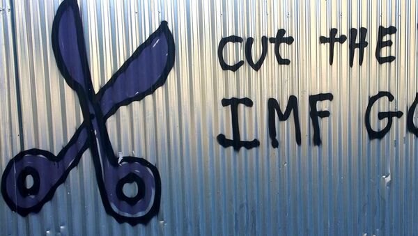 Cut the Debt. IMF Go Home Athens 2015 - Sputnik International