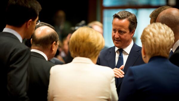 UK PM David Cameron at the EU Council Tour de Table in Brussels. - Sputnik International